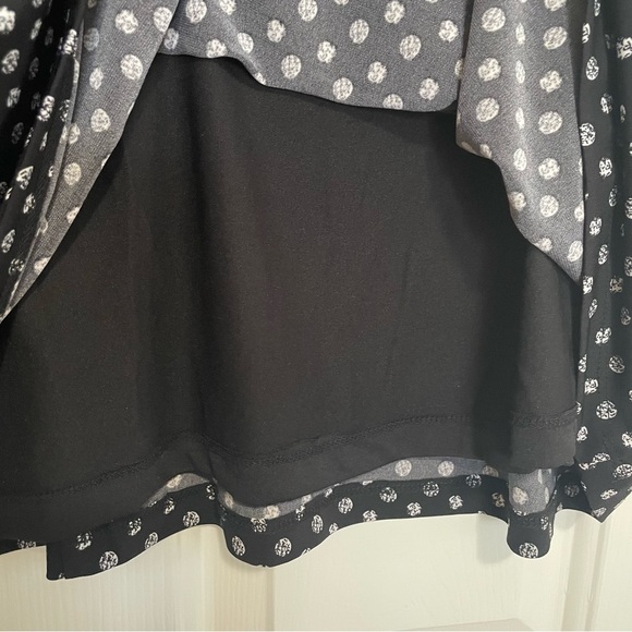 Nicole Miller New York Black White Dress Long Sleeve Size Medium - Picture 6 of 10